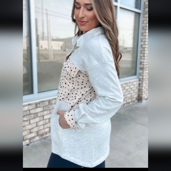 New Leopard spot patchwork shacket - Picture 4 of 16